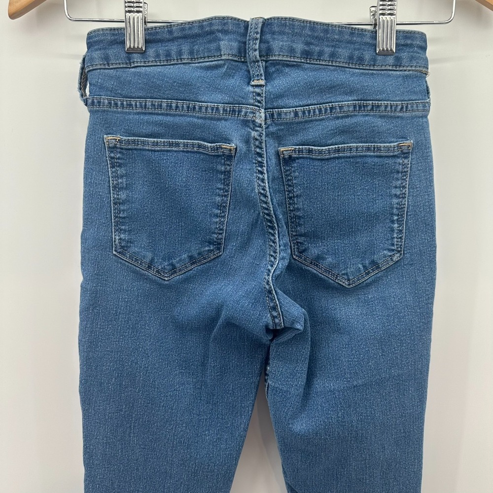 & Denim Jeans Womens 25 Blue Skinny Ankle Regular Fit 4-Pockets Stretch - Picture 3 of 9